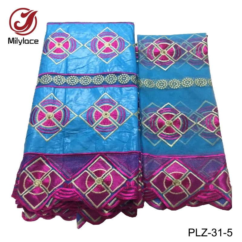 New coming nigerian bazin cotton fabric with beads design hot selling 2 in 1 guinea for party PLZ-31 | Дом и сад