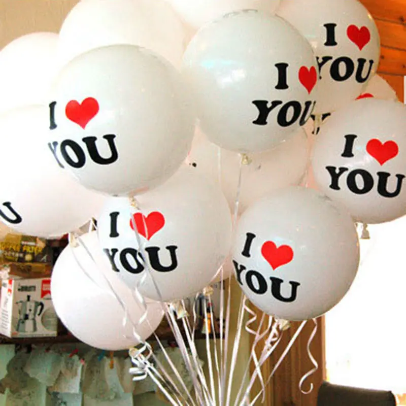 10 шт./лот 12 дюймов латексные шары прочный I LOVE YOU жемчужные Globos баллонов для
