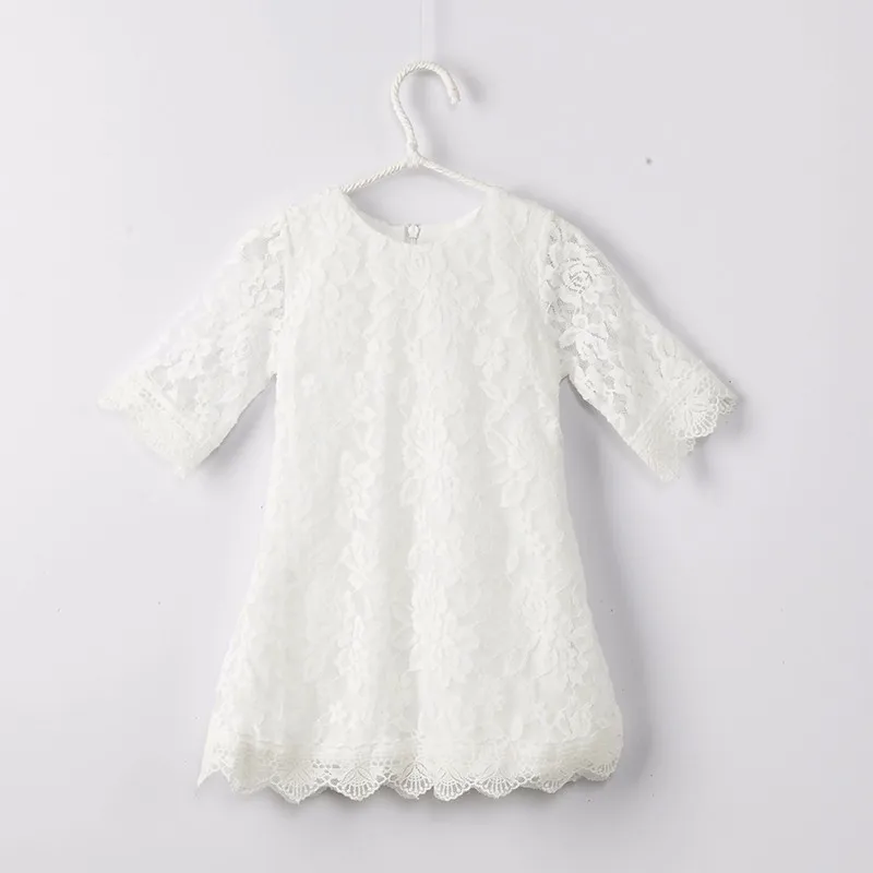 Кружевное платье для девочек 2018 новый летний цветок Детские платья От 1 до 6 лет