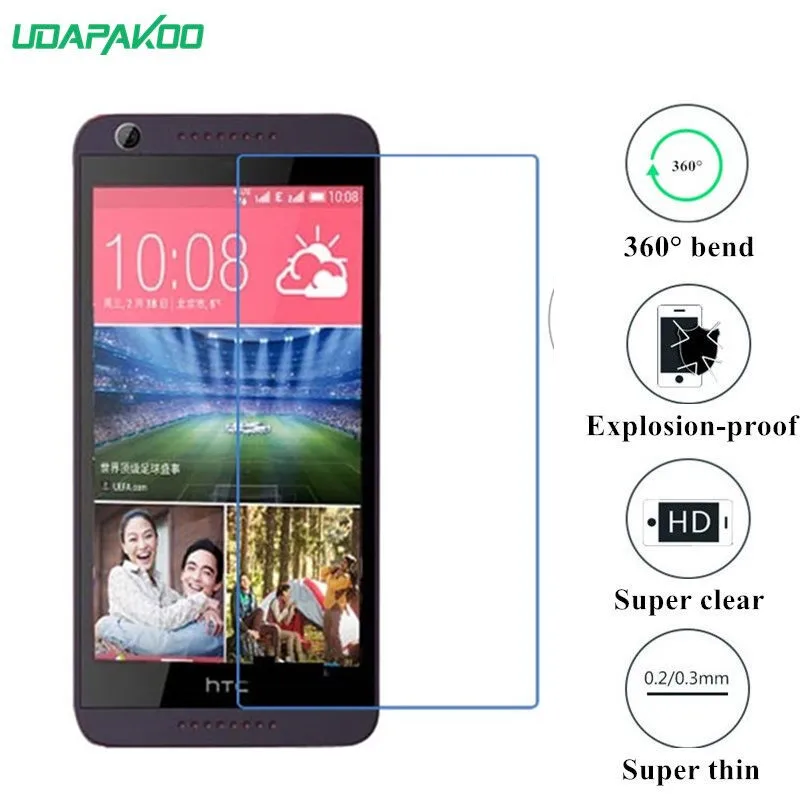 udapakoo clear Tempered (soft glass) film for HTC Desire 626 626W 626D 626G Nano Explosion-proof glass Screen Protector | Мобильные