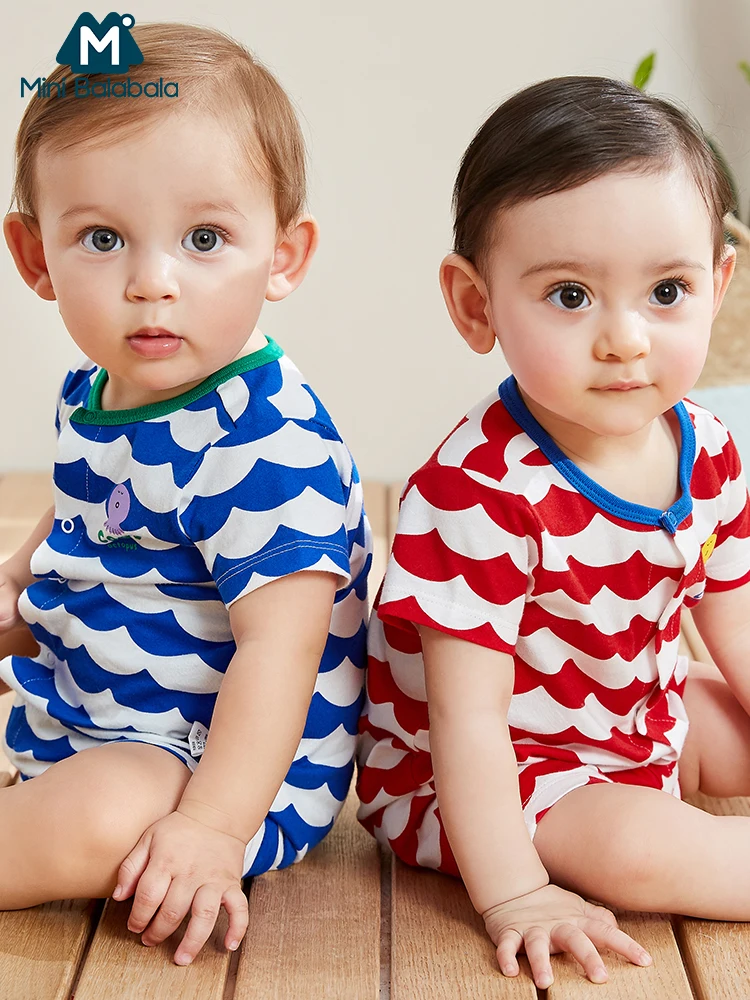 Мини комбинезон balabalaBaby летний хлопковый Дышащий с принтом для маленьких девочек