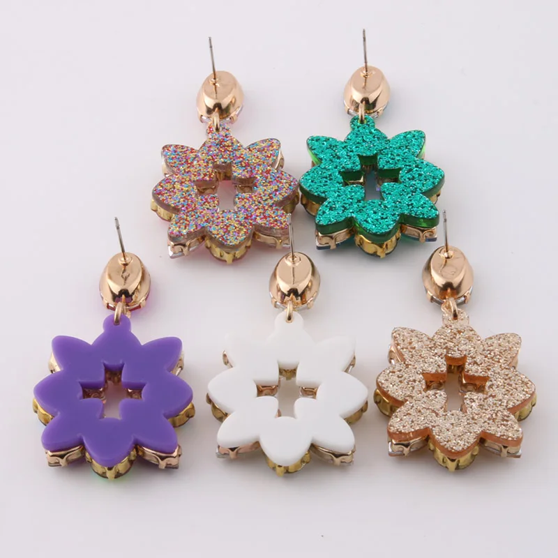 NeeFu WoFu полимерная серьга стеклянные серьги медные большие очаровательные для