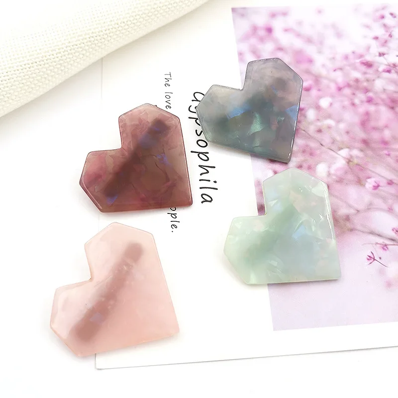 Корейские заколки в форме сердца INS стиль Женские ручной работы шпильки для волос Элегантные женские BB боковые заколки Аксессуары.