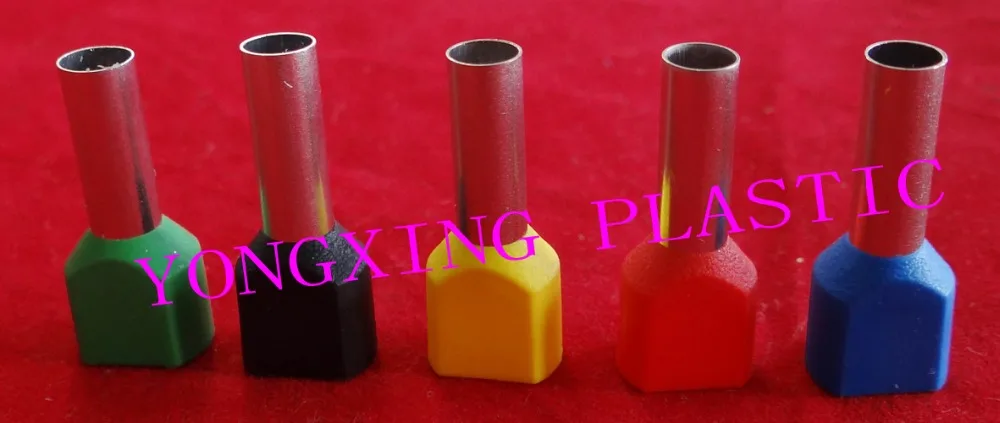 

500pcs/lot TE1508 5 color one size Bootlace cooper Ferrules kit set Wire Copper Insulated Twin Cord Pin End Terminal