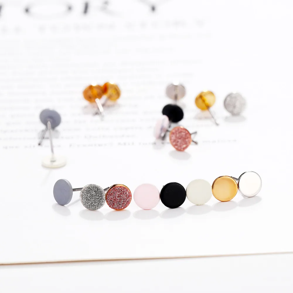 9 пар/компл. моды с круглыми стразами серьги гвоздики Комплект сережек для женщин