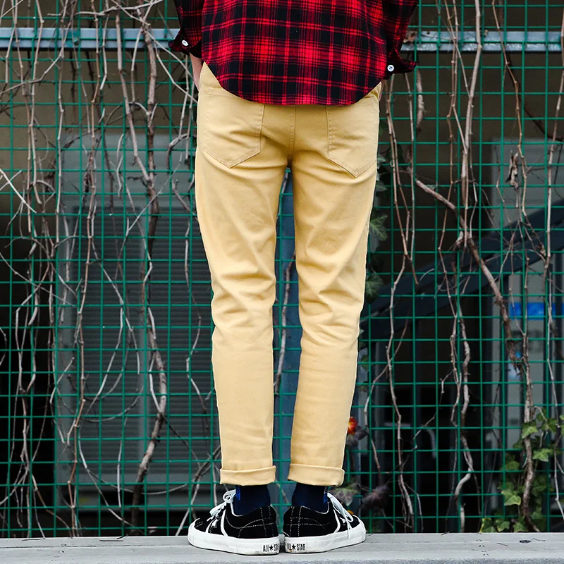 New 2019 Fashion Spring Casual Hip Hop Black Men's Water Ripped Holes Two color Cowboy Leisure Slim Fit Pants Trousers Men | Мужская