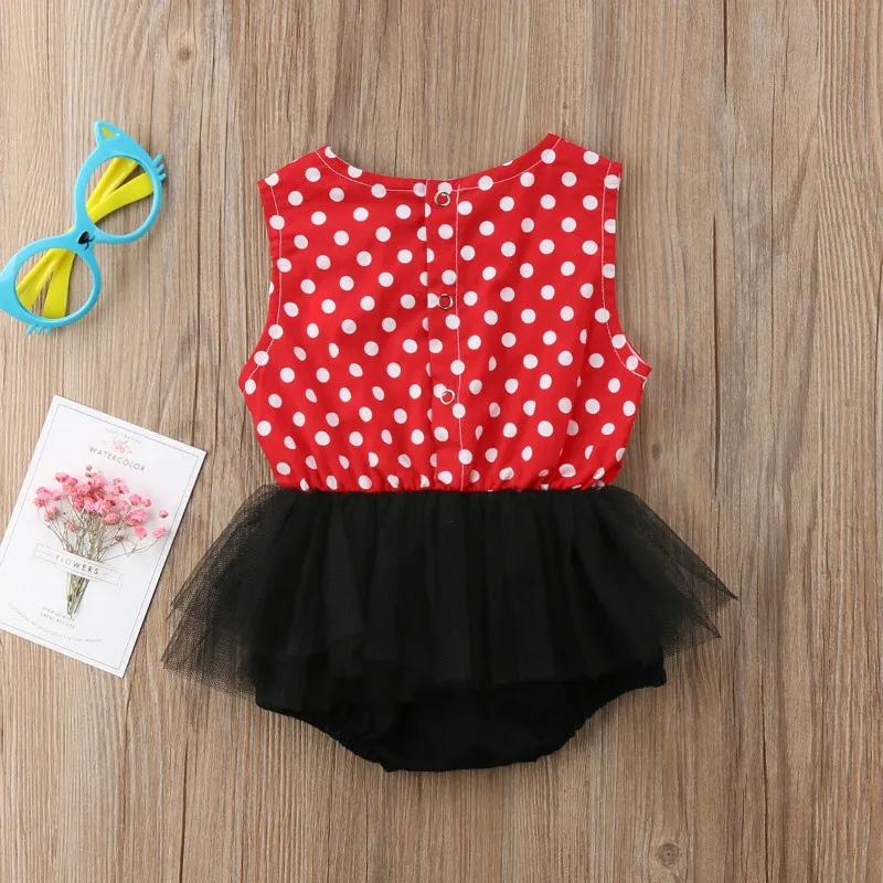 Комбинезон для новорожденных девочек Pudcoco милый комбинезон в горошек с принтом