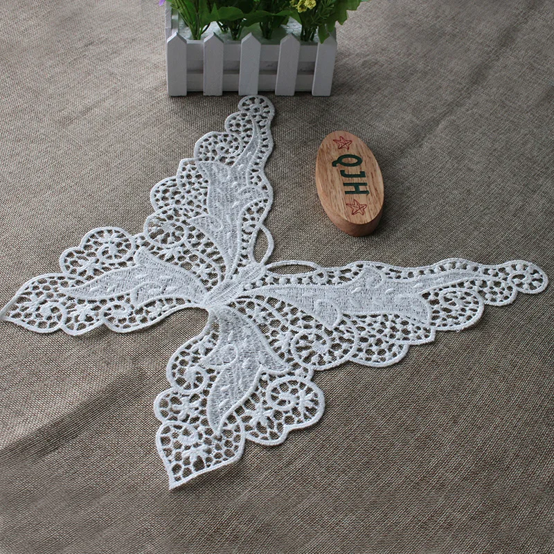 1 шт. Вышитый цветочный кружевной воротник|lace neckline|collar trimsewing applique |