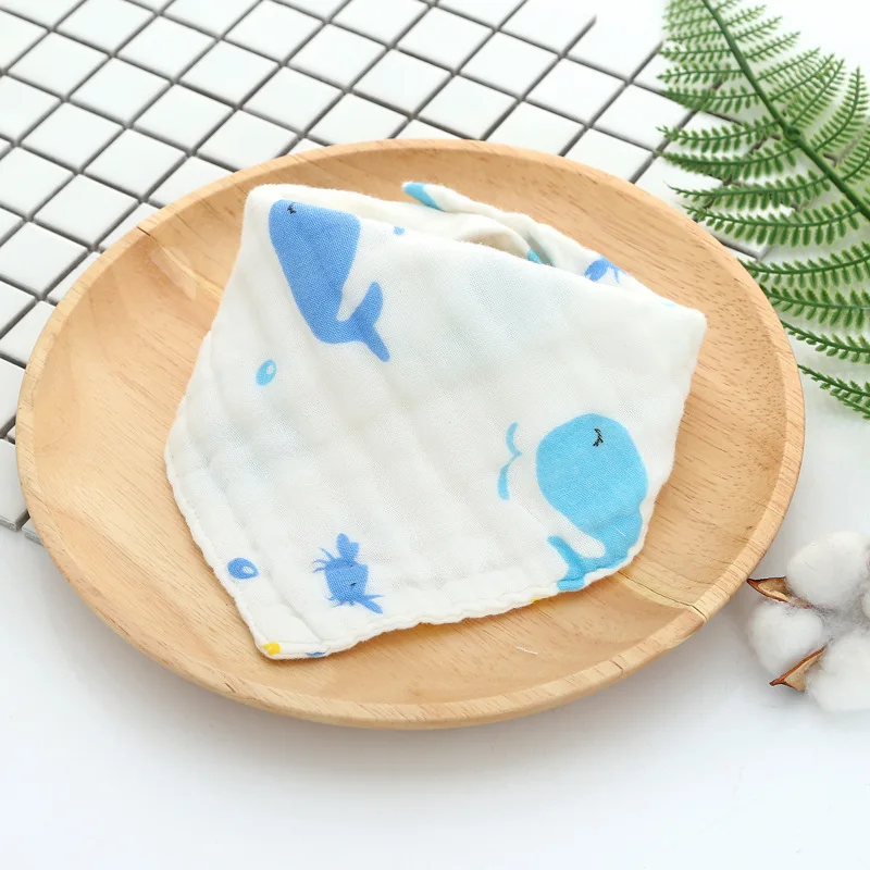 DOLPHIN Из муслина для новорожденных детские нагрудники мягкое полотенце-нагрудник бандана Детский Нагрудник слюнявчик для девочек и мальчиков нагрудник детская одежда слюнявчик для младенца полотенце - Цвет: DOLPHIN