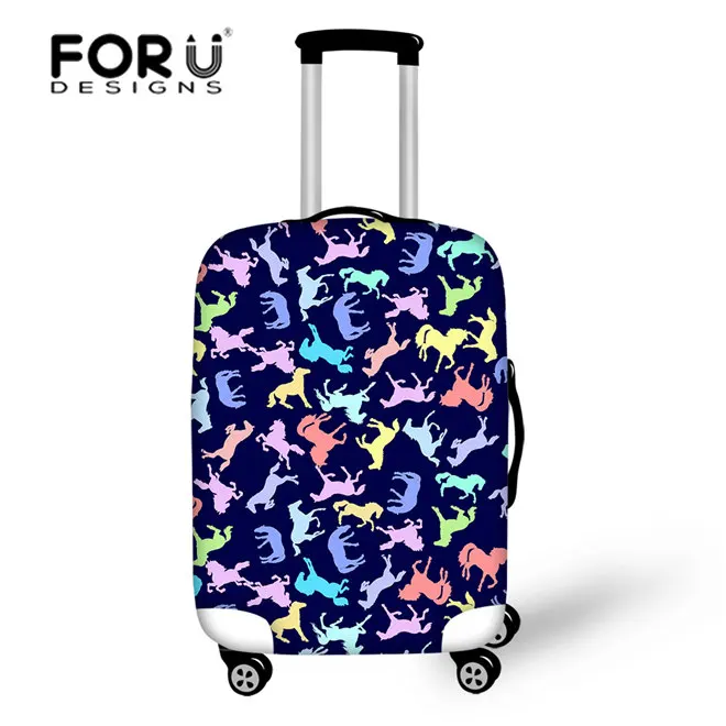 FORUDESIGNS/чехол с Мопсом для путешествий, защитный чехол для багажа, чехол с 3D принтом для собак, чехлы для путешествий, эластичный чехол для 18-30 дюймов - Цвет: CC3467L