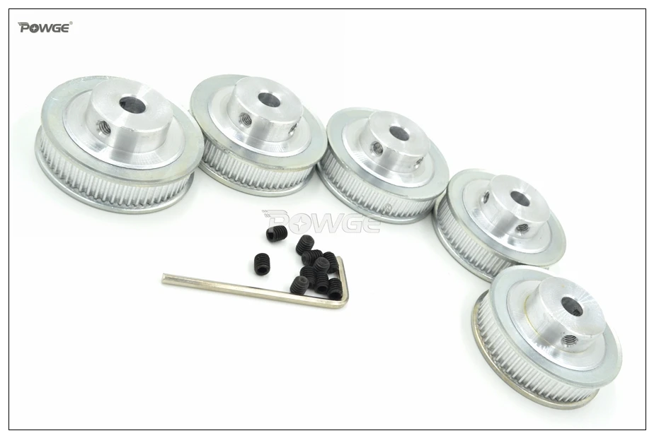 Шкив грм POWGE 10 шт. 60 зубьев 2 гт отверстие 5/6 35/8/10 мм подходит для ширины 6 GT2 детали 3d