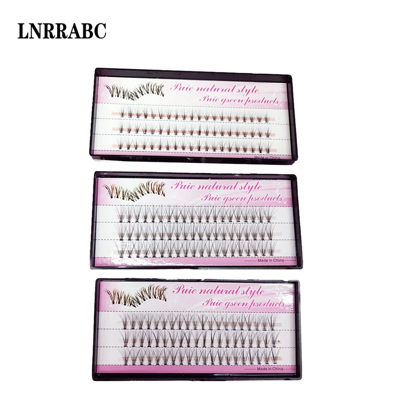 60 шт./набор набор натуральных ресниц для наращивания|Накладные ресницы| |