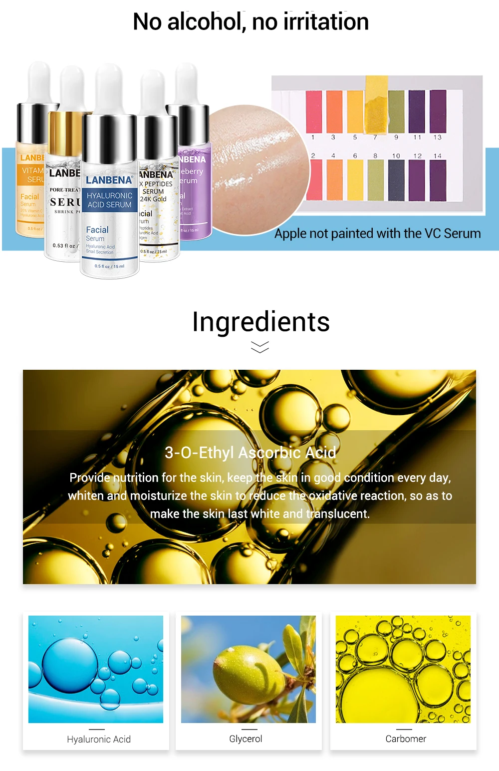 LANBENA Гиалуроновая кислота сыворотка Snail Essence увлажняющий крем для лица лечение акне уход за кожей восстановление и отбеливание AntiAnging Winkles
