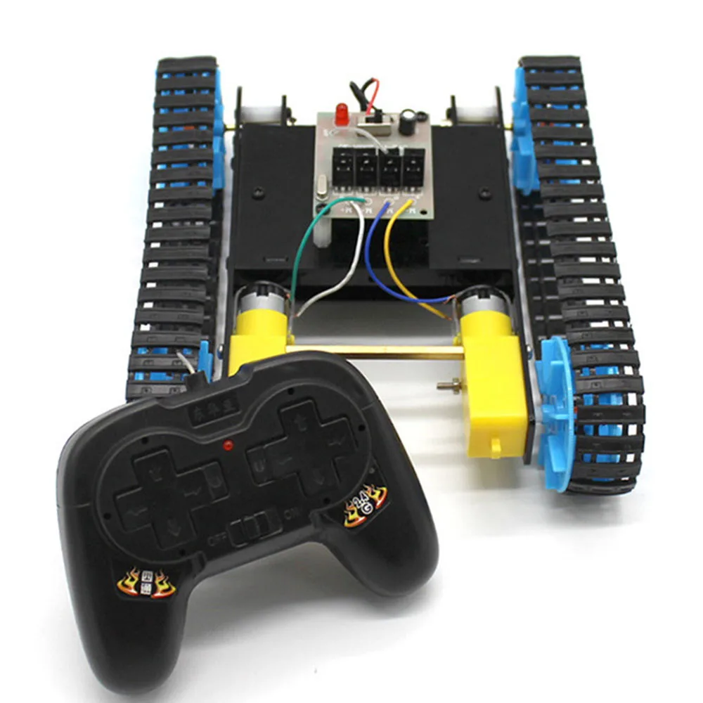 DIY 2,4G 4CH RC робот танк автомобиль учебный комплект Новинка; игрушки подарок