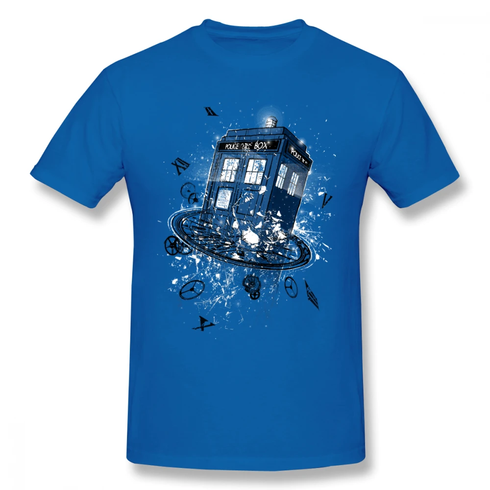 Футболка Doctor Who DR Tardis, Мужская футболка с графическим рисунком и коротким рукавом, новинка года, летняя футболка - Цвет: Синий