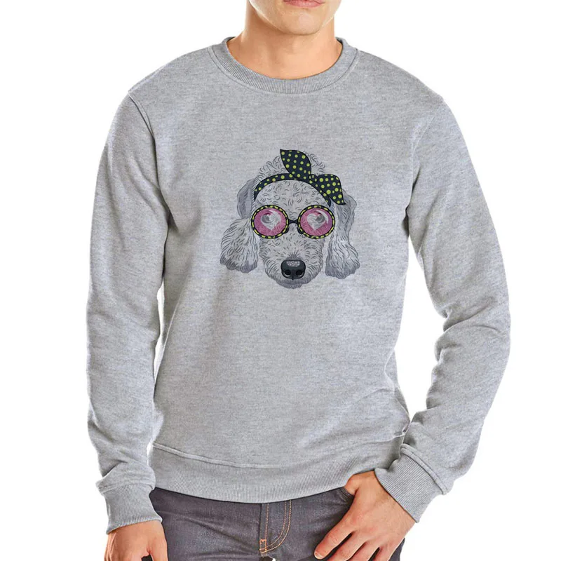 Толстовки с принтом собаки Милая Уличная Повседневная Толстовка забавная