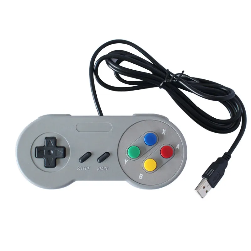 Gray USB 2,0 PC геймпад проводной игровой контроллер джойстик игровой контроль Лер SNES игровой коврик для Windows PC MAC компьютерный контроль - Цвет: Gray