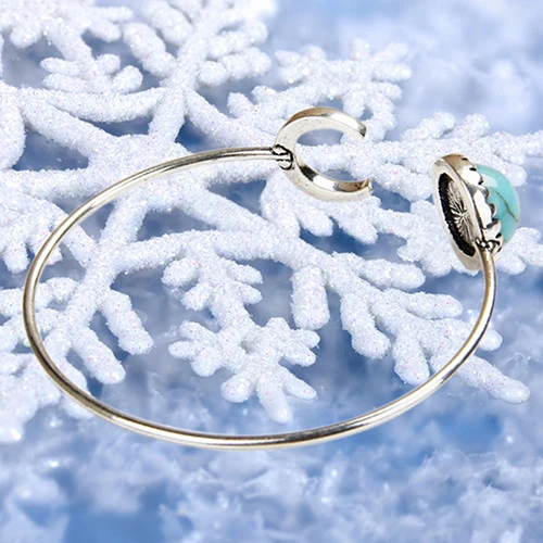 

2016 Newest Women's Retro Moon Decor Opening Cuff Simple Bangle Bracelet Jewelry