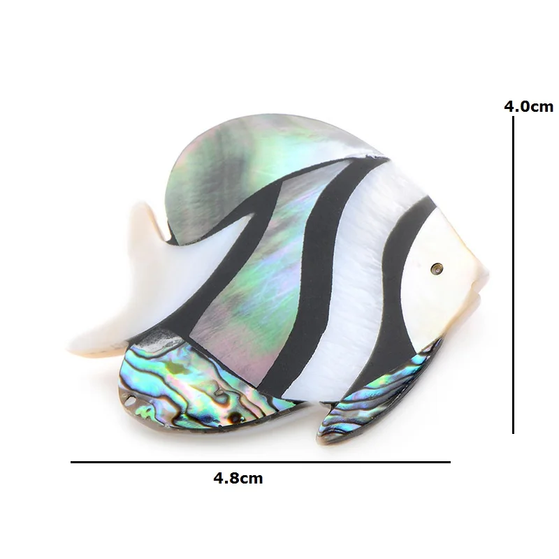 

Wuli&Baby Natural Shell Fish Brooches For Women And Men Cute Fish Animal Banquet Weddings Brooch Gifts