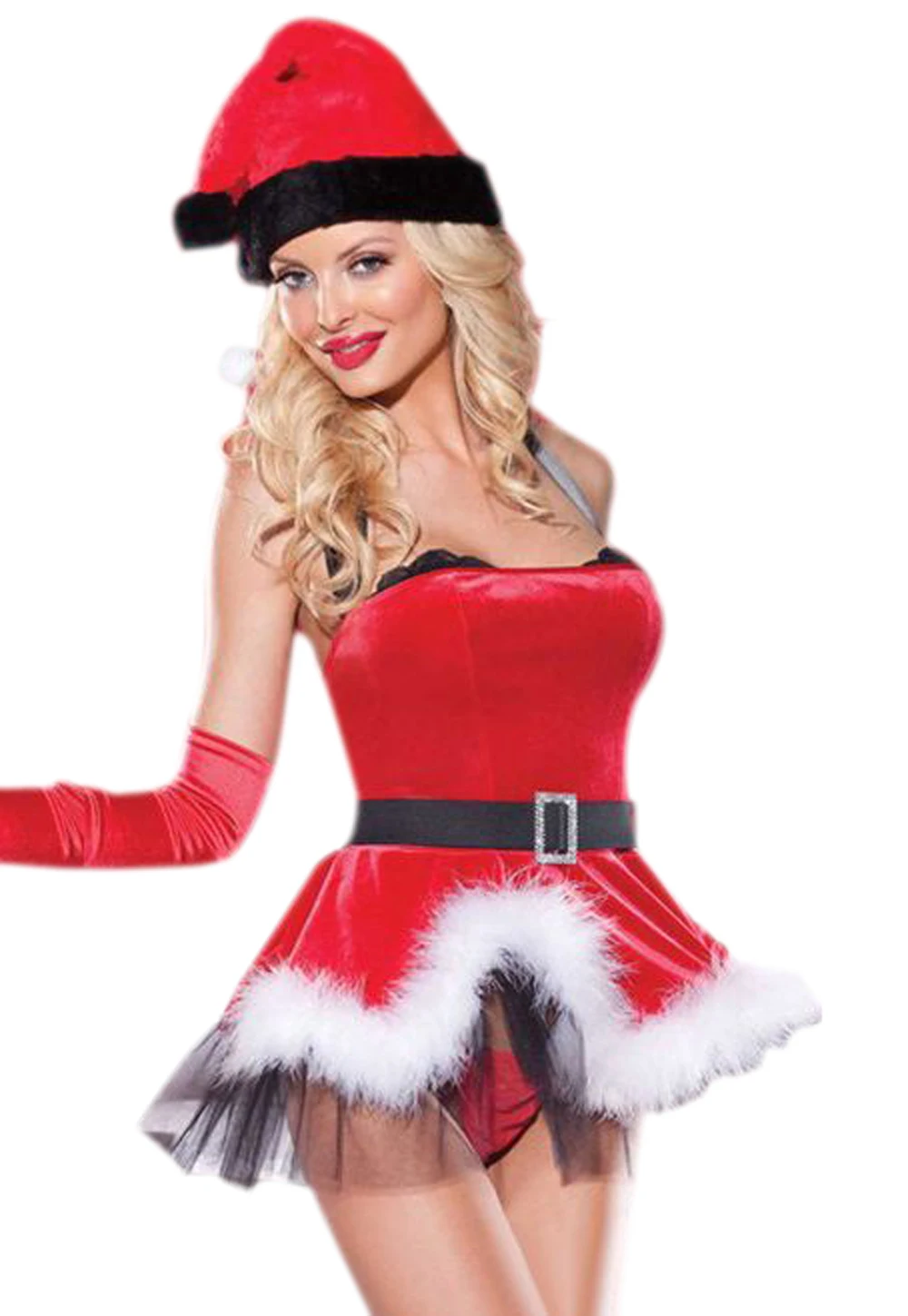 

Womens Fantasy Christmas Costume 3SFC138 Free Shipping Hot Sale Christmas Santa Outfit