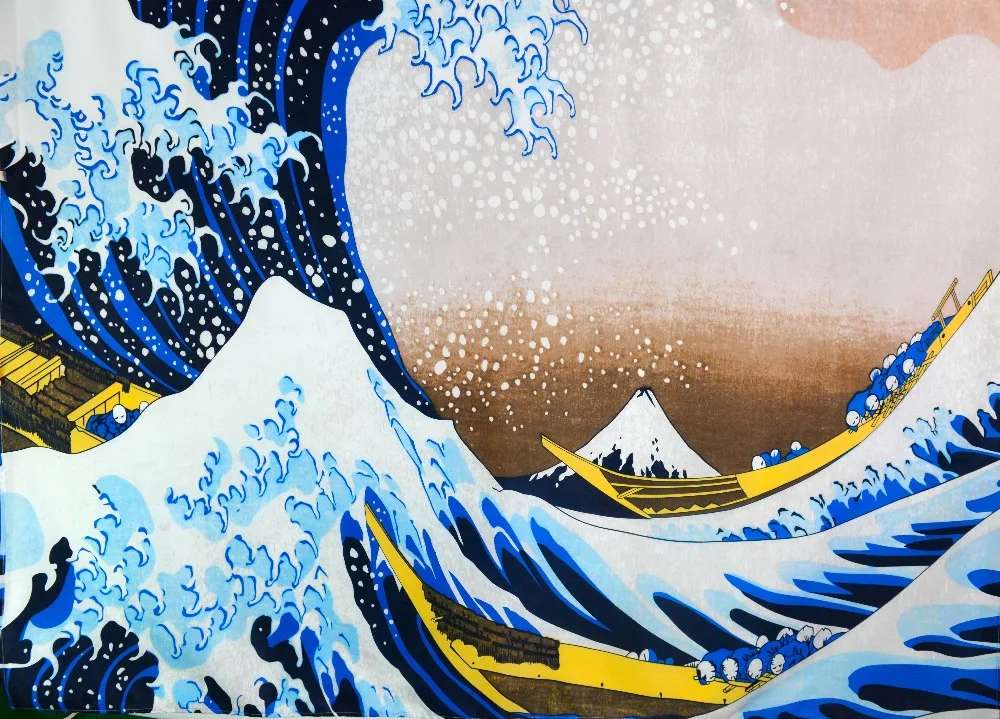 Grand Wave de Kanagawa водонепроницаемые занавески для душа полиэстер ванная комната