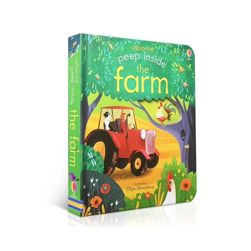 

Peep Inside The Farm оригинальные английские Обучающие книжки с картинками для детей раннего возраста подарок для детей