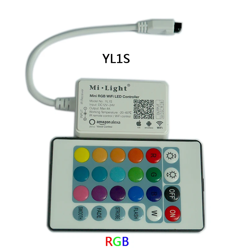 Milight YL1S/YL2S мини WiFi Светодиодная Умная лампа пульт управления DC12 24V ИК