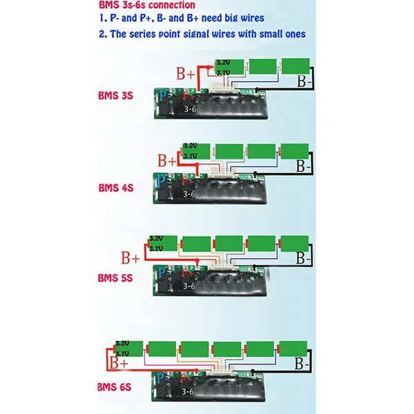 Защитная плата для батарей BMS PCM li ion 2 шт./упаковка от 3 с до 6 Защита аккумулятора
