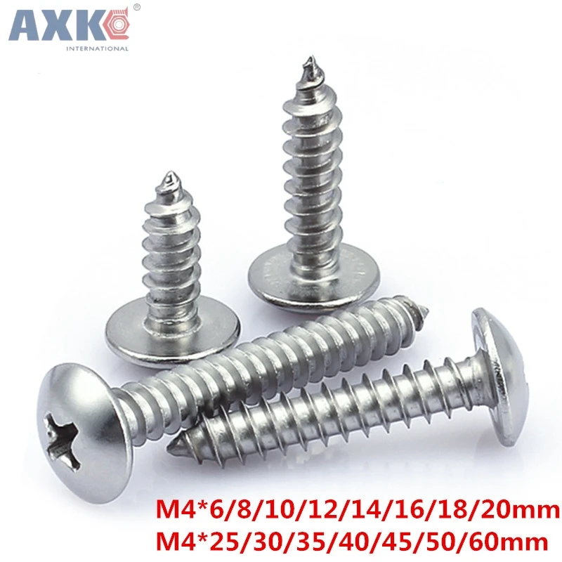 AXK M4 * 6/8/10/12/14/16/18/20/25/30/35/40/45/50/60 JISB1122T 304 Винты с плоской головкой из нержавеющей