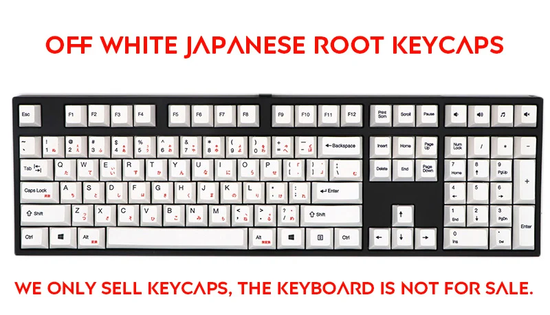Cherry Japanese 108 ключ русский/корейский/японский Сублимация корневого красителя OEM профиль колпачки утолщаются PBT колпачки для Cherry MX Mechanical - Цвет: Cherry Japanese