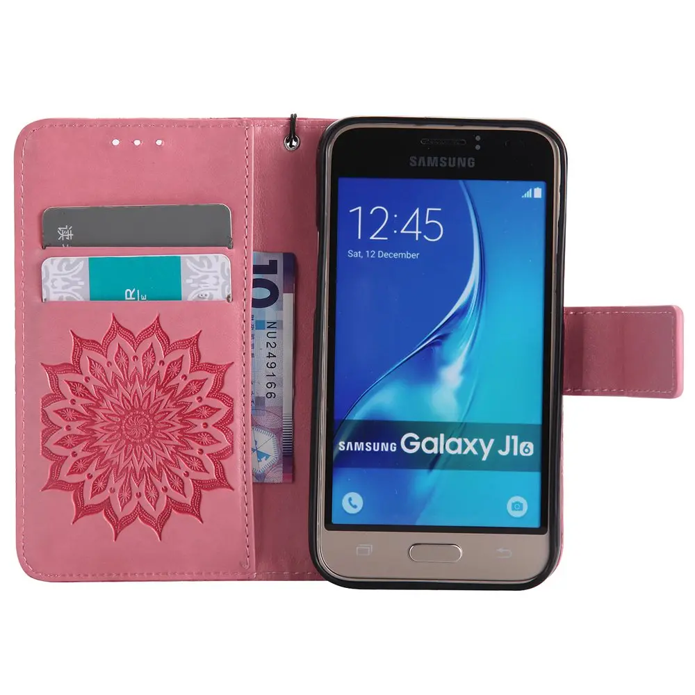Чехол для Samsung Galaxy J1 J 1 2016 J120FN кошелек флип-чехол из искусственной кожи SM-J120FN SM-J120H/ds