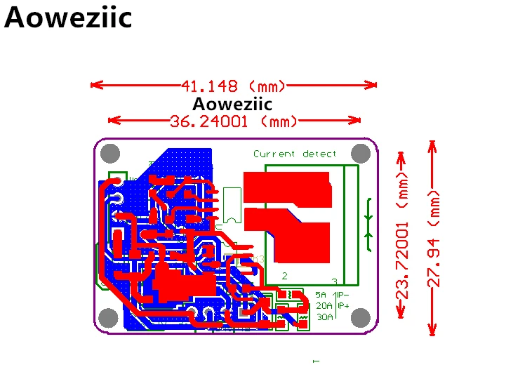 Aoweziic 0-20 А ACS713ELCTR-20A ACS713 20A модуль датчик тока 0 1 В/1 источник питания 5 В или 24 |