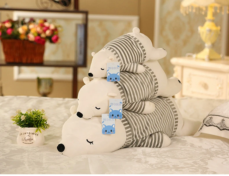 Милый Выпускной полярный медведь плюшевая мягкая игрушка одета белый Папа