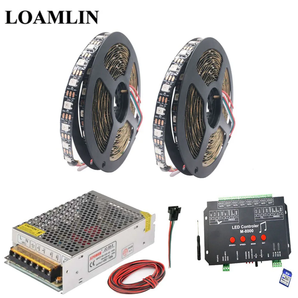 WS2812B WS2812 RGB светодиодный светильник лента M 8000 музыка Led контроллер DC5V