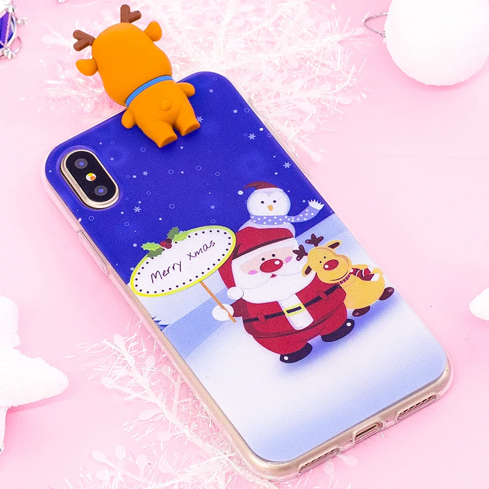 2019 Новогодний подарок на Рождество чехол для телефона iphone 8plus 7 8 6 6s plus 5 5S se X XS MAX XR