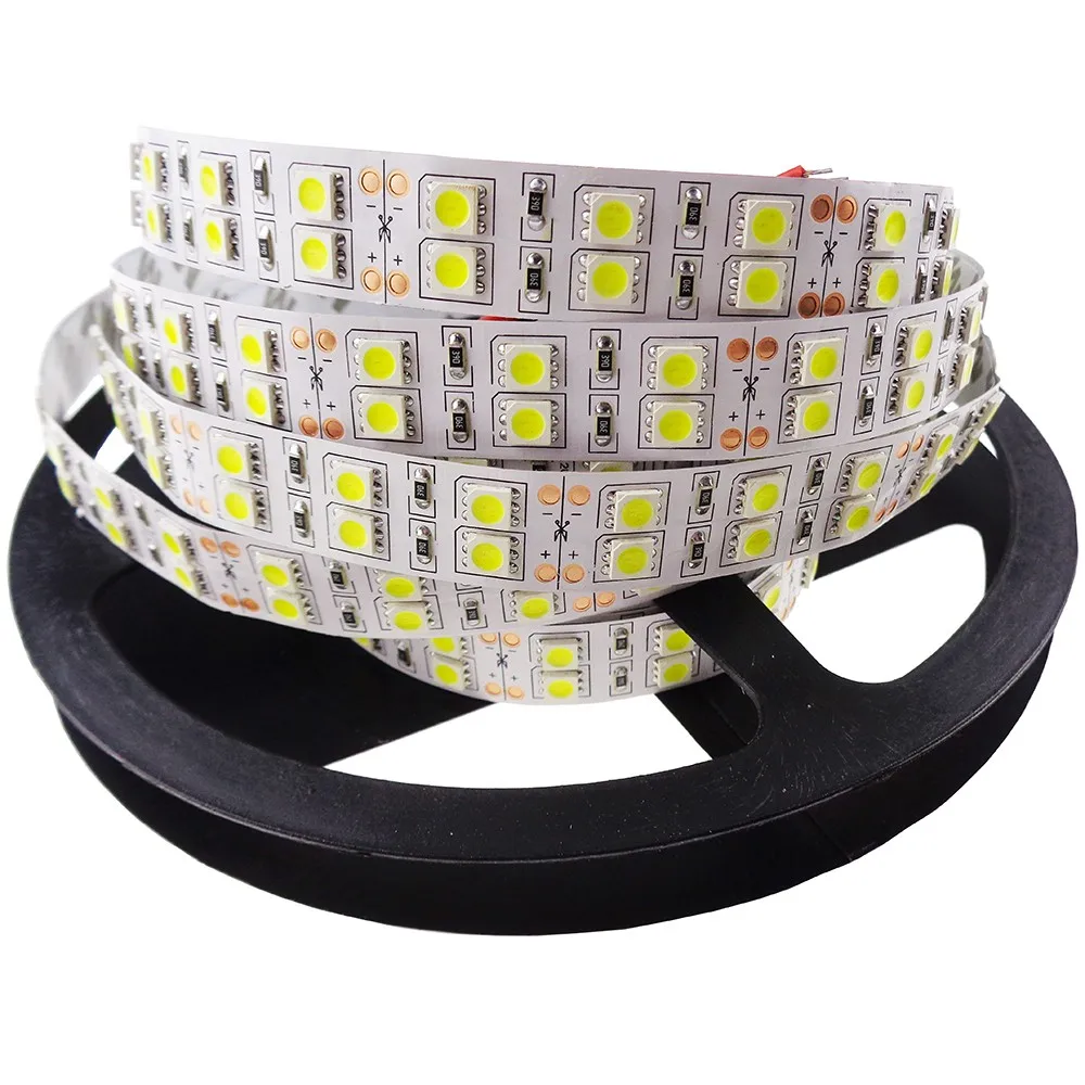 Супер высокая яркость 2 ряда Светодиодная лента 600 светодиодов 5050 SMD светодиодная