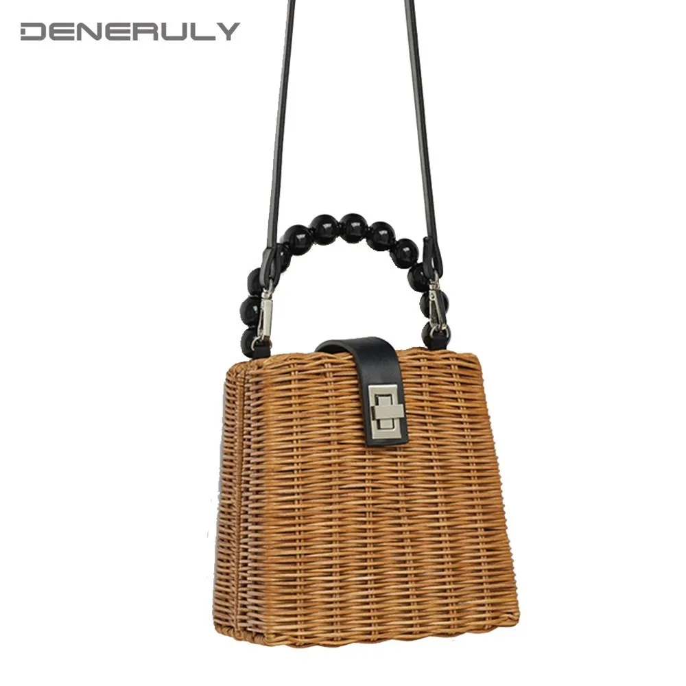 Соломенная пляжная женская сумка модные простые Strandtas Сумки Sac En Paille дамская сумка на плечо из ротанга Пляжная Сумка Bolso Paja сумки на плечо
