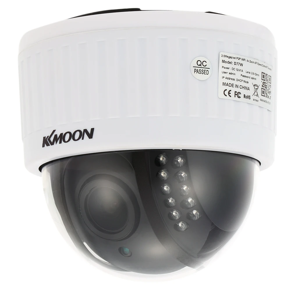 Kkmoon Беспроводной WI-FI PTZ IP Камера HD 1080 P купольную Камера 2.8~ 12 мм автофокусом 4X зум-объектив 2MP Ночное Видение безопасности Камера IP-Камера