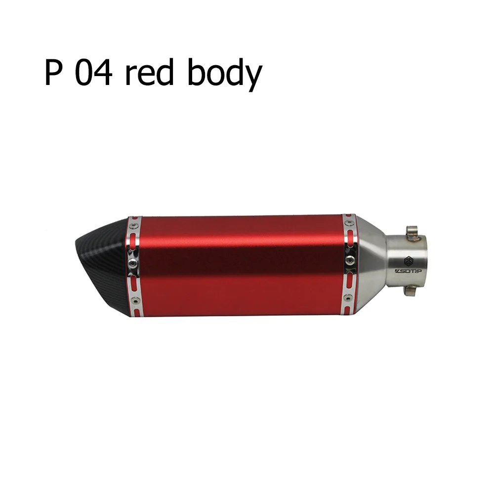 model P-04 ZSDTRP универсальный мотоцикл Akrapovic выхлоп модифицированный Кроссовый глушитель для FZ6 CBR250 CB600 MT07 ATV Dirt Pit Bike - Цвет: model P-04