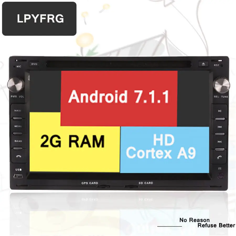 1024*600 2 Гб ОЗУ Android 7 1 автомобильный DVD GPS для VW Glof Bora Passat Mk5 Golf Mk4 Polo сиденье Jetta Bluetooth