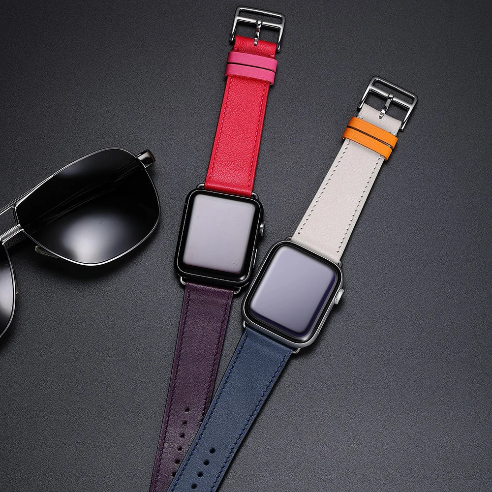 CHIMAERA Compatible for Apple Watch Band Leather 44mm 40mm 42mm 38mm Series 4/3/2/1 Fit iWatch Strap band | Наручные часы