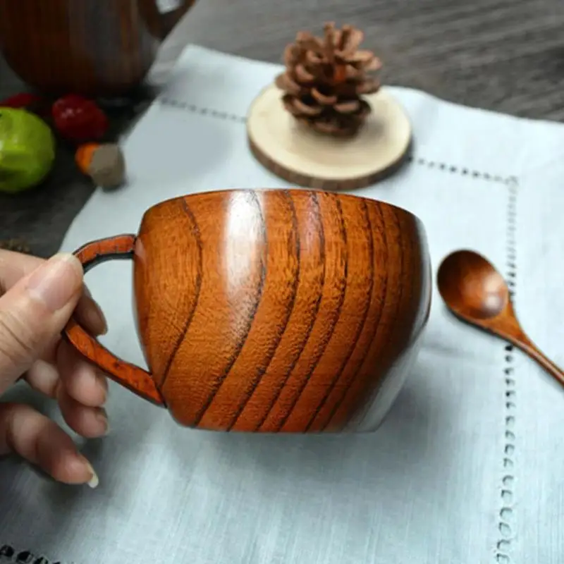 1 шт. чаши деревянные бутик ретро ресторан Чай чашки пузатый Кофе чашка подарок