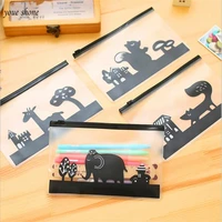 1pcs new product promotion pencils translucent scrub paper bags new animals stationery gift bags office supplies pencil cases