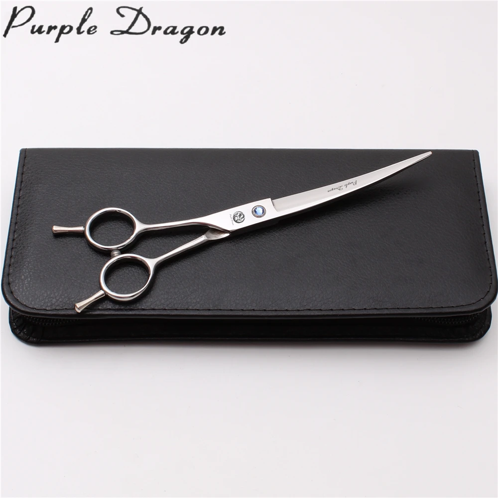 7&quot 19.5cm Left-Hand Purple Dragon JP Stainless Animal Grooming Shears Dogs Straight Thinning Scissors Pets Z4006 | Красота и