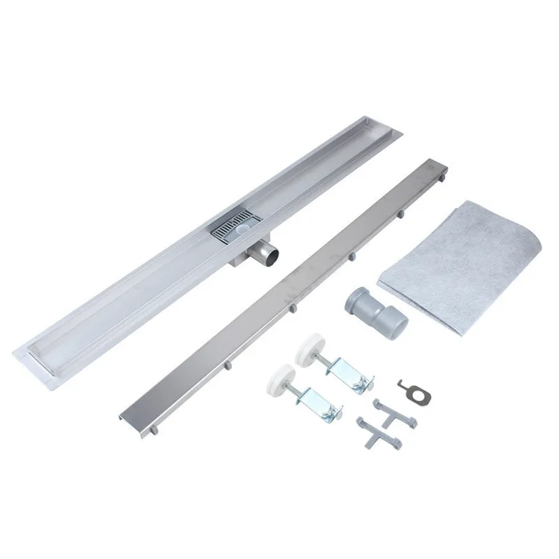 800 мм Нержавеющая сталь линейный длинный Душ Решетка ванная комната трап канал