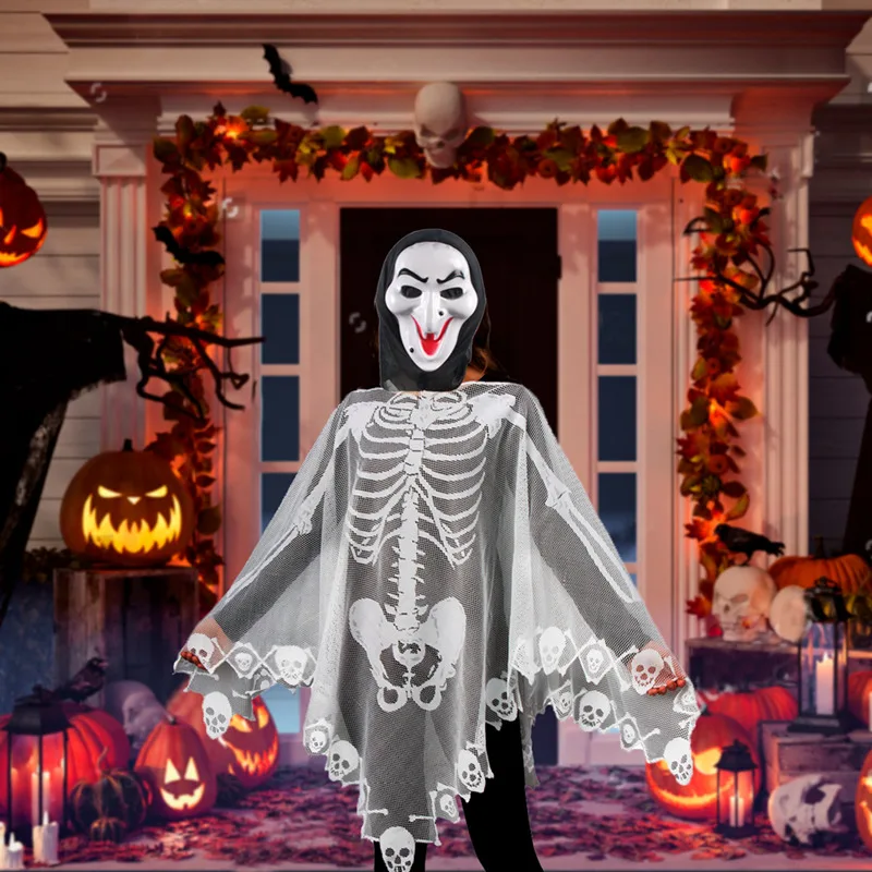 

Spiderweb Tablecloths Halloween Decoration Horror Cloak Halloween Props Headhand Party Supplies Halloween Decorations for Home