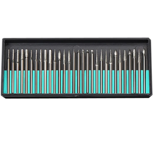 3.0mm Аксессуары Dremel роторные инструменты 30 шт. Алмазные Боры 12 шт. алмазные пильные диски мини режущие диски сверла для инструмента Dremel - Цвет: 3.0mm