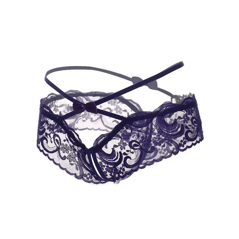 Сексуальные женские стринги Exotics черные кружевные цветочные Прозрачное нижнее