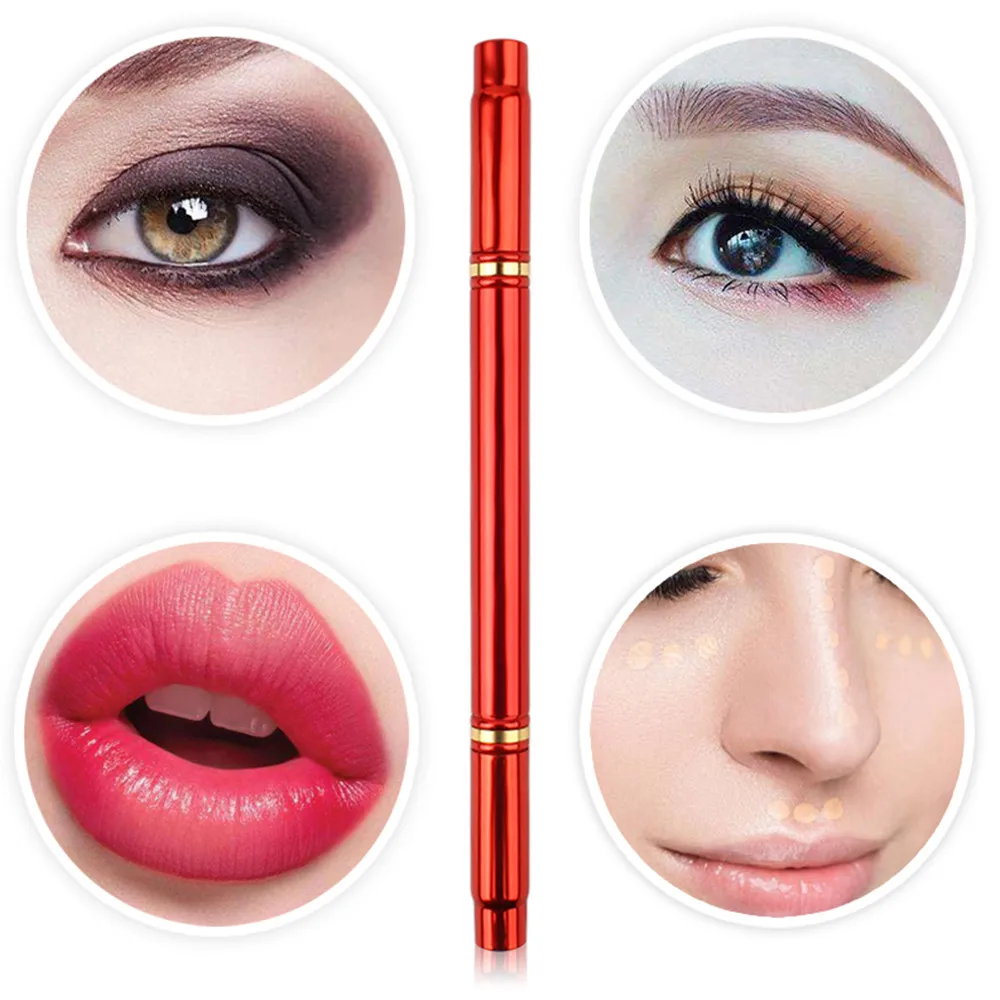 Многофункциональная кисточка для макияжа с 4 головками выдвижная металлическая