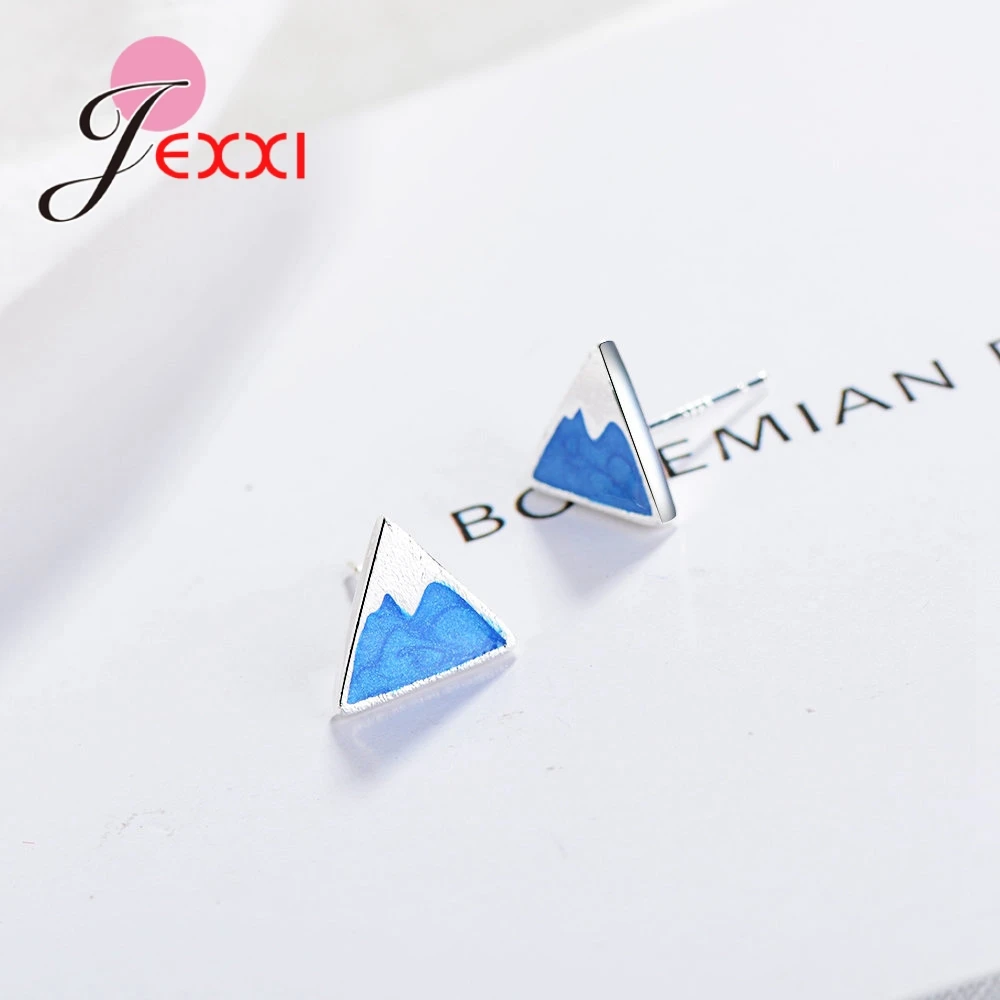 Серьги гвоздики женские из серебра 925 пробы с айсбергом|Серьги-гвоздики| |